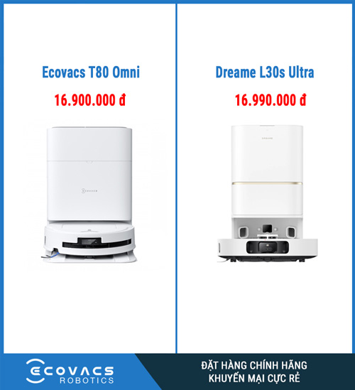 So Sánh Chi Tiết Dreame L30s Ultra Và Ecovacs T80 Omni